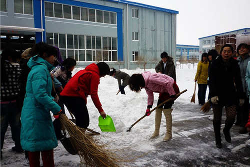 东北科技职业技术学校10年师生扫雪